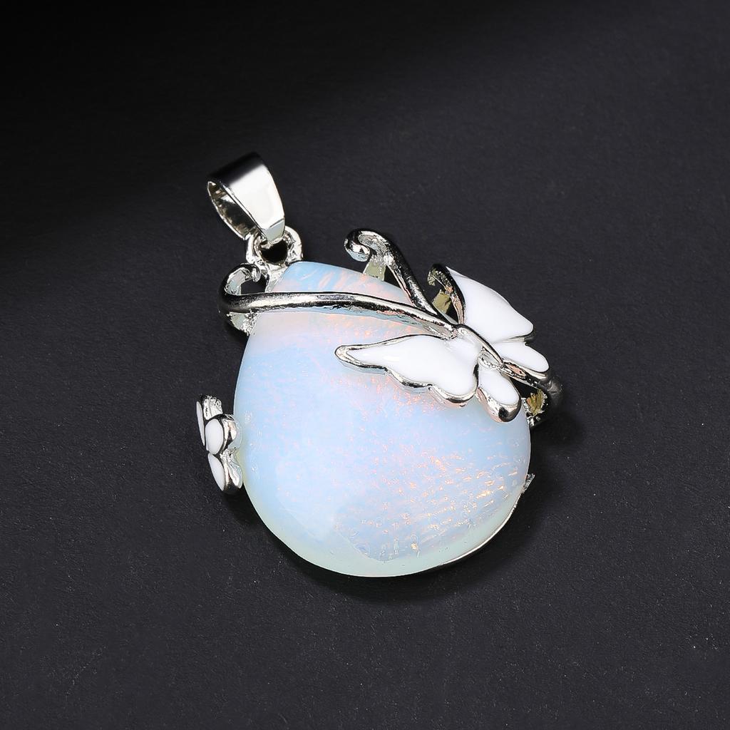 Versatile Amethyst Butterfly Pendant Necklace With Secure Chain Clavicle Chain Charm For Party And Casual Occasions