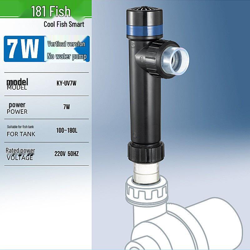 Cool Fish Smart Aquarium Pump with UV Sterilization and Timer for Algae Removal and Water Purification