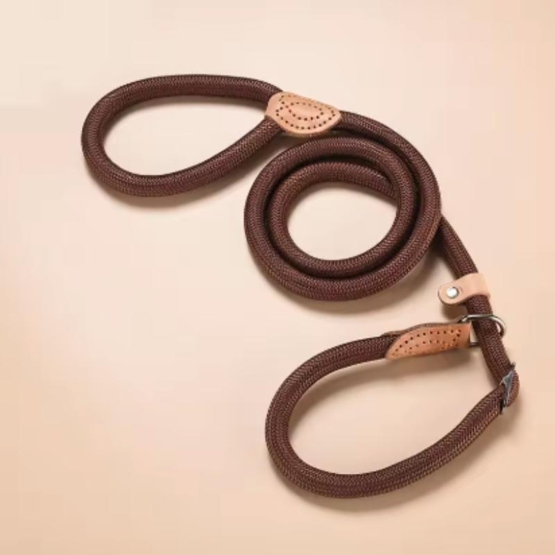 New Dog Leash Slip Rope Lead Leash Heavy Duty Braided Rope Adjustable Loop Collar Training Leashes For Small Medium Dogs