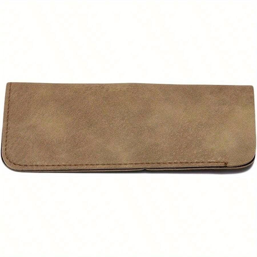 Ensemble d'étui à lunettes en cuir souple portable neutre étui à lunettes ensemble de plusieurs stylos classique business pour hommes et femmes