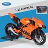 Welly 1/12 KTM RC 8C Alloy Race Motorcycle Model Diecasts Toy Simulation Metal Street Toys Car Collectibles Childrens Gifts