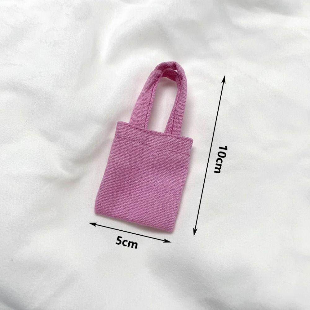Dollhouse Changing Dressing Doll Canvas Bag Canvas Material Miniature Size Doll Handbag Handmade Dress Up Decor