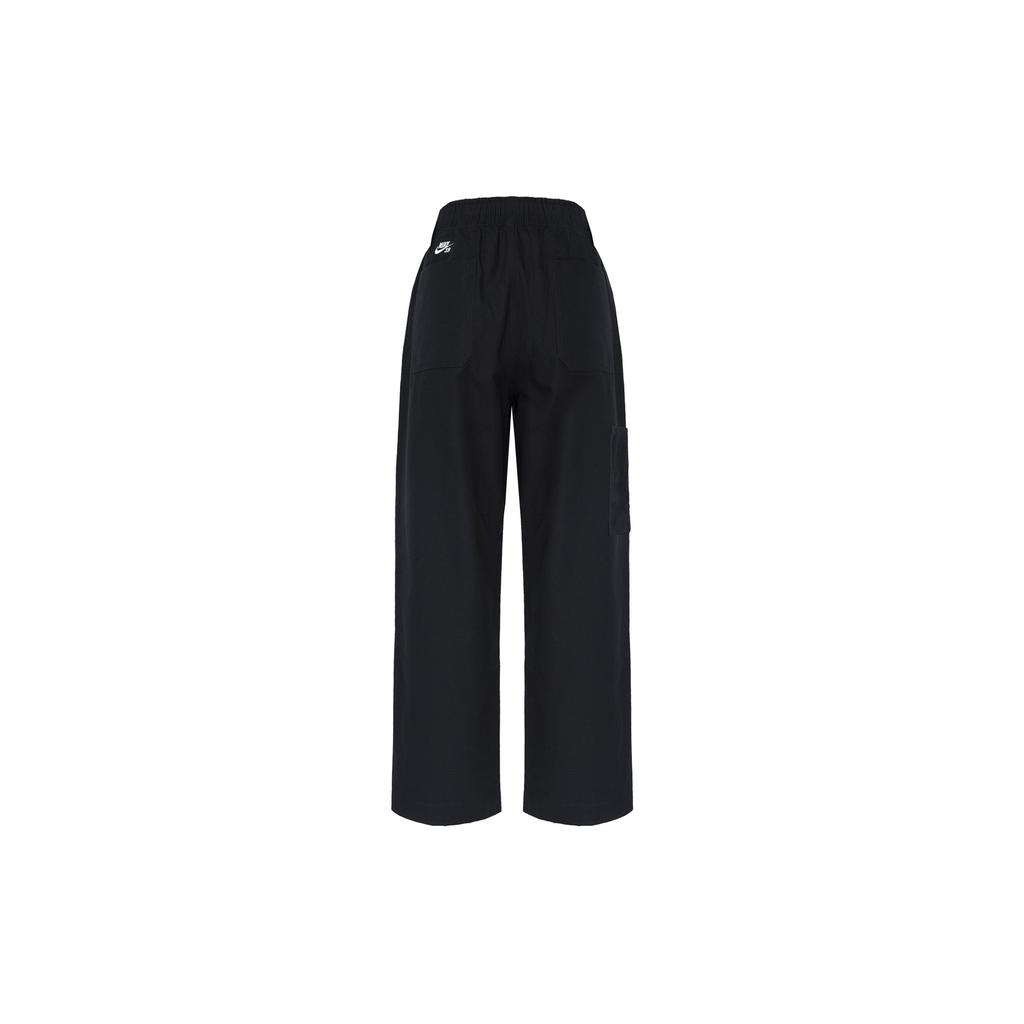 Nike SB Comfortable Soft Solid Color Mid Waist Straight Leg Casual Pants Unisex Bottoms Black FV7350-010