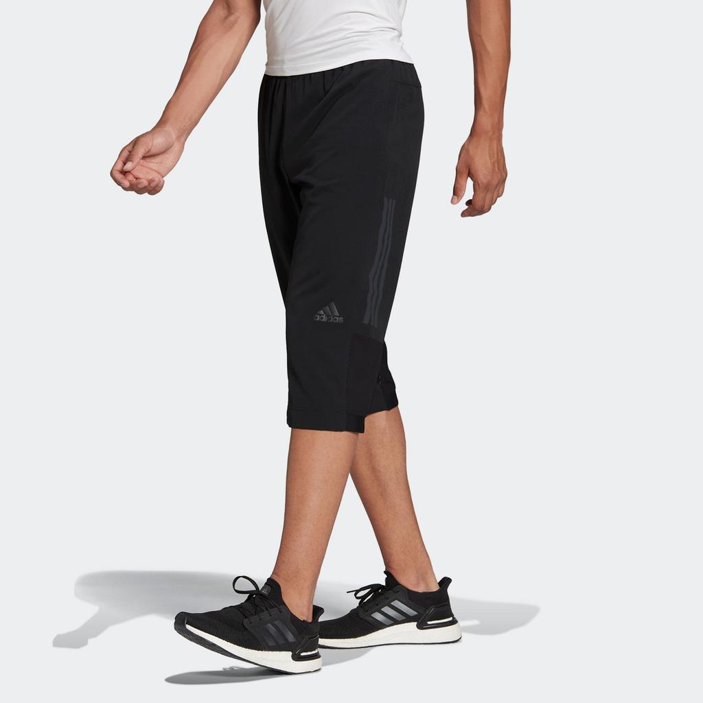 Adidas Retro American Mid-Waist Quick-Dry Casual Knit Sports Pants Men Bottoms Black BK0982