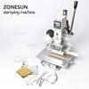 ZONESUN ZS-100C Digital Hot Foil Stamping Machine Leather Embossing Heat Pressing Machine For Wood PVC Paper Custom Logo Stamp