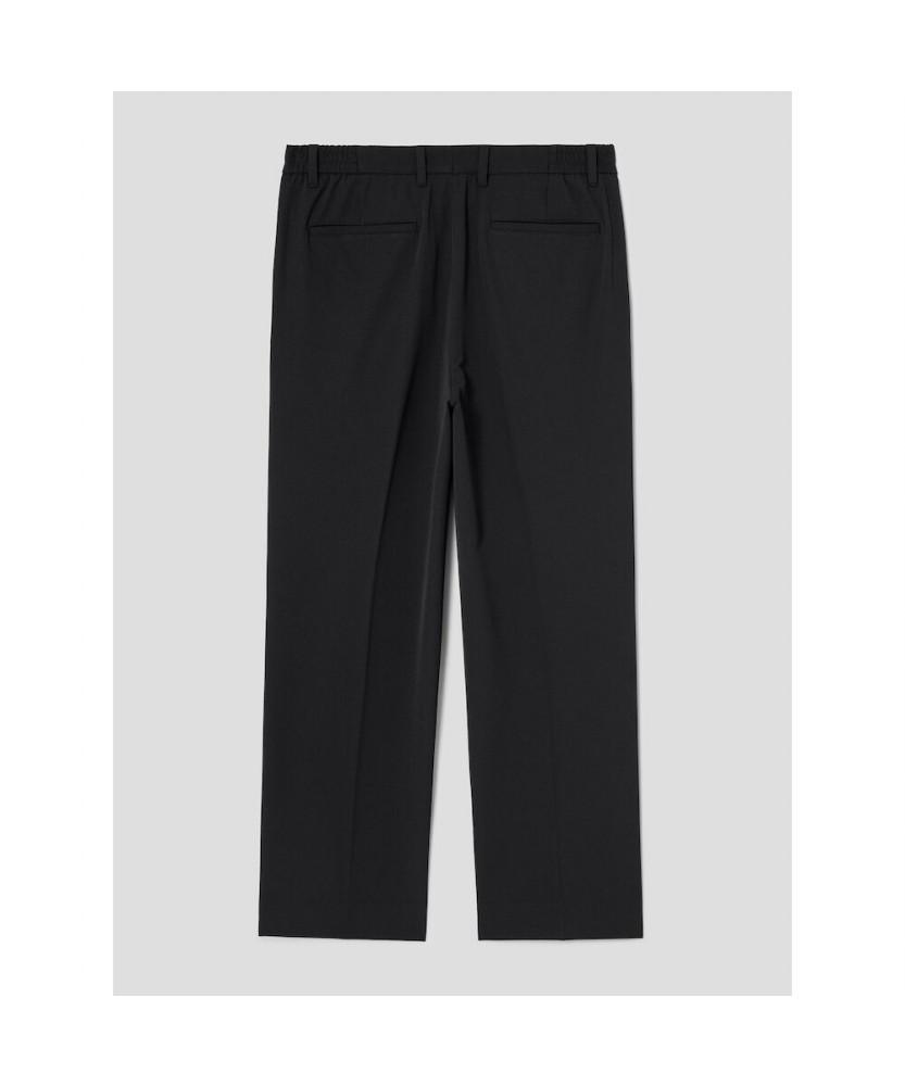SHIFT.G Ordinary Semi Wide Slacks Black