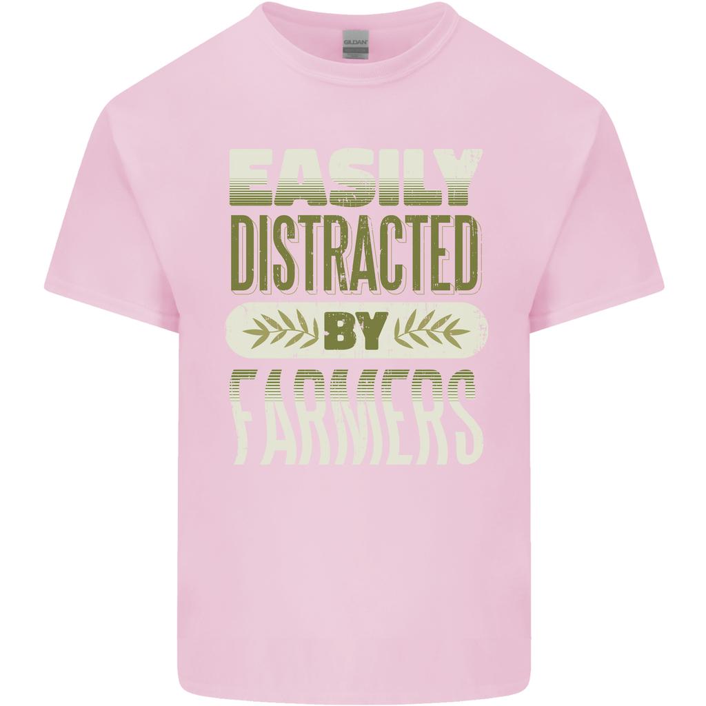 Easily Distracted Farmers Farming Unisexs Light Cotton TShirt