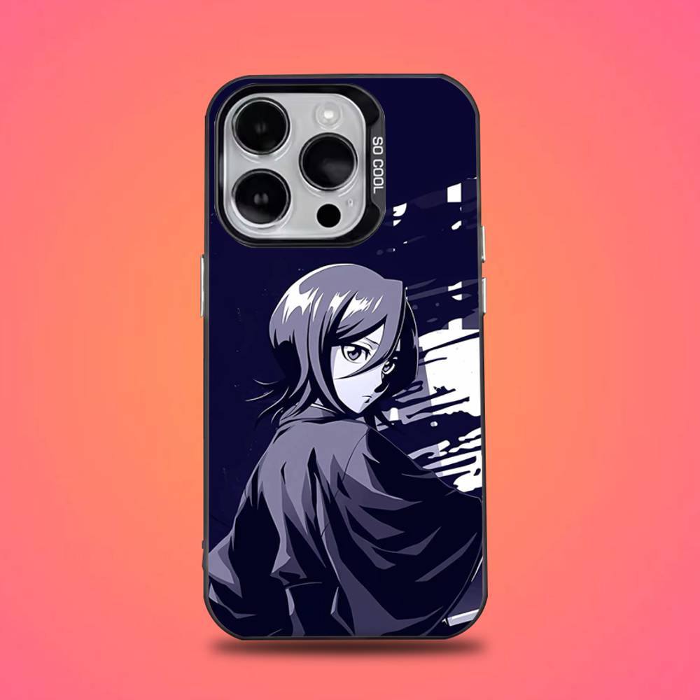 

R-Rukia Anime K-Kuchiki Phone Case For iPhone 16,15,14,13,12,11,Pro,Max,Plus,Mini,XS,SE Anti Fall Black Matte Hard Bumper iPhone16e