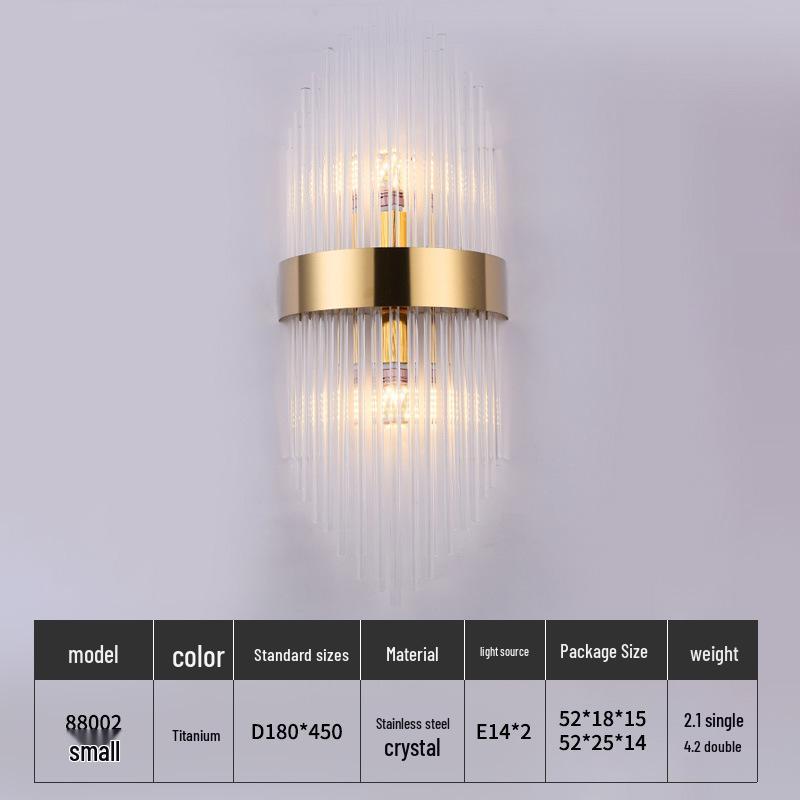 

Роскошный хрустальный светодиодный настенный светильник для гостиной и спальни, двунаправленное освещение No light source