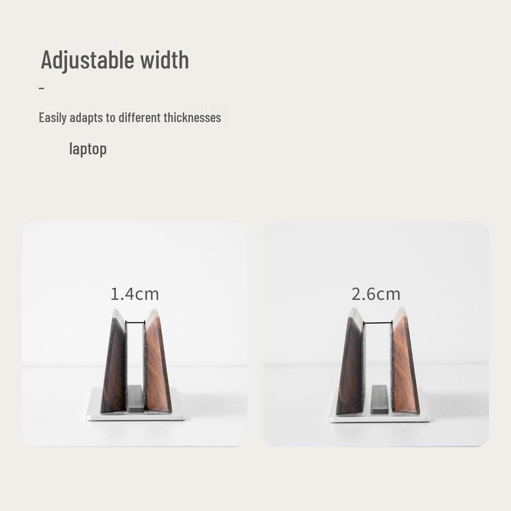 Adjustable Vertical Laptop Stand, Desktop Computer Holder, MacBook Upright Storage Rack, Metal