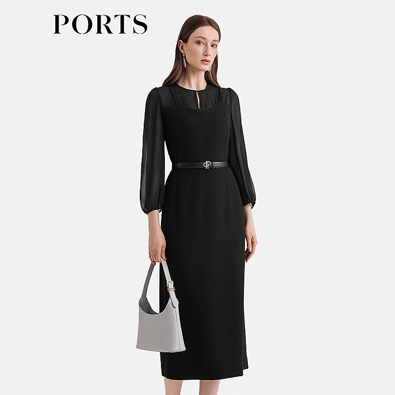 

PORTS Women s 2025 S/S Acetate Blend Cinch-Waist Dress 4