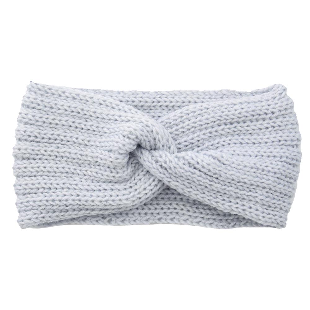 Winter Plush Knitted Wool Headband for Women Girls Warm Elastic Hairbands Hand Made Headscarf Bandana Headwear
