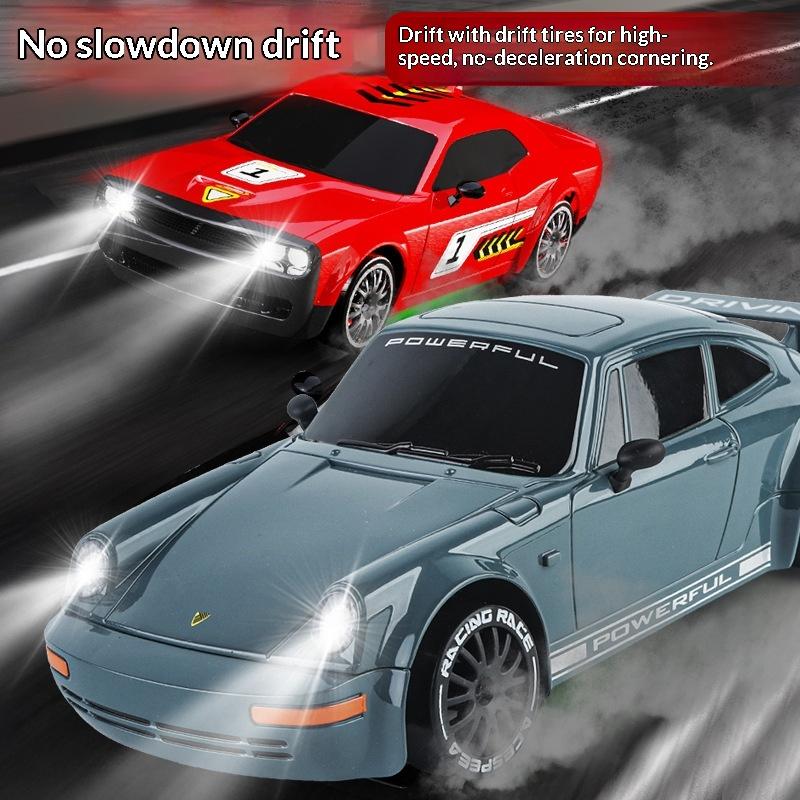 Kf27Professional High-Speed Drifting Rc Four-Wheel Drive Race Car Young Boys Plaything With Lighting Stunt Tail Wagon Remote Control Vehicle