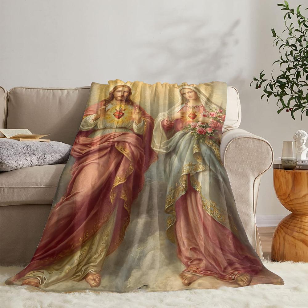 

GUOYU Blanket Mary Throw Soft Flannel Throw Summer Blanket Lightweight Cozy Nap Blanket for Sofa Bed Travel 75x100cm (30x40inch)