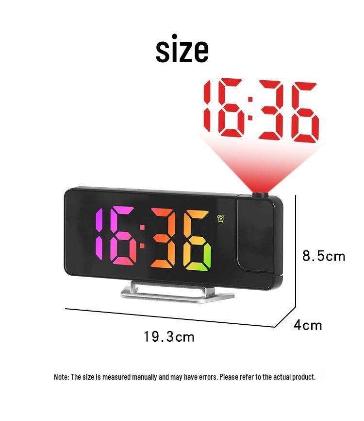 LED Large Screen Projection Alarm Clock with Temperature Display - Popular with Internet Celebrities