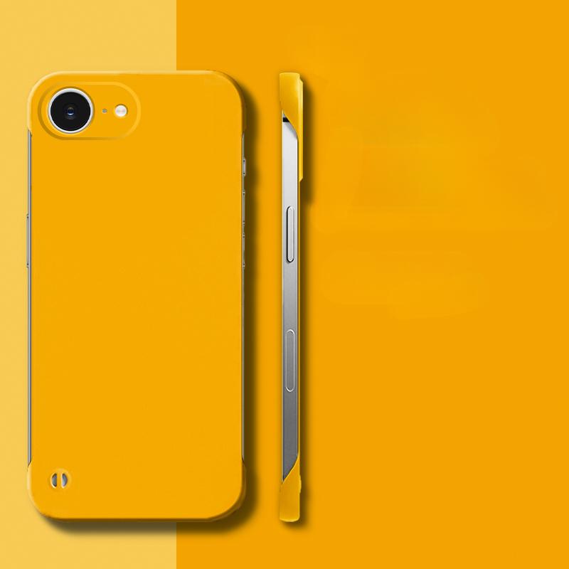 

16E ультратонкий безрамочный чехол для iPhone 16 E 16 Pro Max 16 Plus матовый жесткий защитный чехол для задней панели ПК для Apple 16 Pro 16+ чехол цвета конфеты for iPhone 16E жёлтый