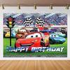 Disney Pixar Cars Lightning Mcqueen photo background for birthday party, studio photo background for kids, babies and baby welcome parties, AS41