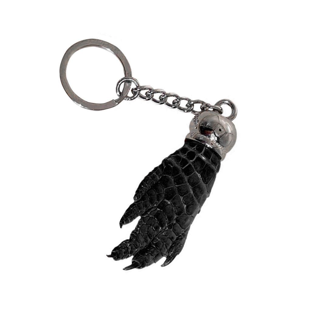 Stylish Men Keychain Crocodiles Skin Miniature Claw Pendant for Keys and Accessories Fashionable Key Chain Accessory