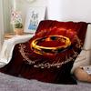 Classic Movie Elements Decorative Flannel Thin Blanket Horror Eye of Sauron Pattern Blanket Portable Home Travel Office Blanket