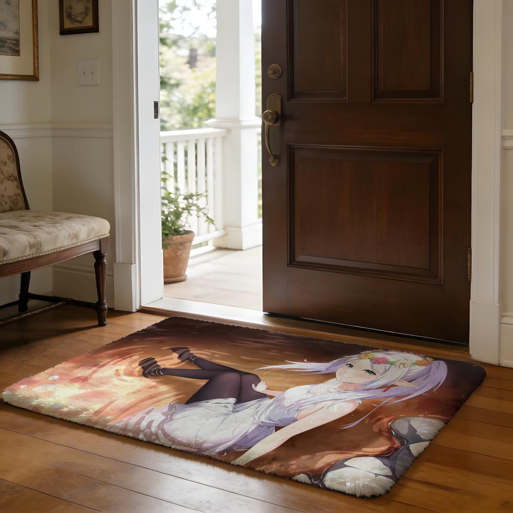 Floor Mat Soft Flannel Rug Non Slip Absorbent Mat for Bathroom Bedroom Home Decor Anime F Friend Hot Cute
