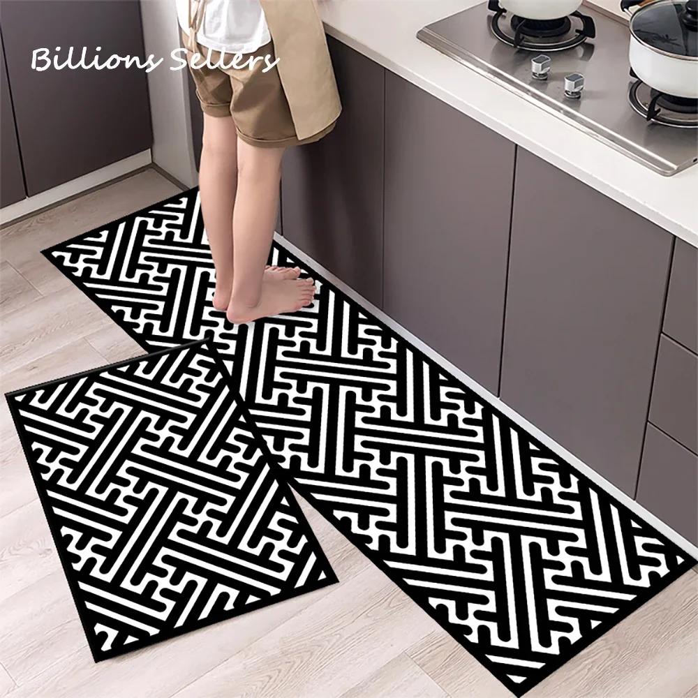 

Длинный кухонный ковер для пола, домашний входной коврик, декор для спальни, гостиной, прикроватный коврик для прихожей, балкона, ванной комнаты, противоскользящий коврик 40cmx60cm 1pc