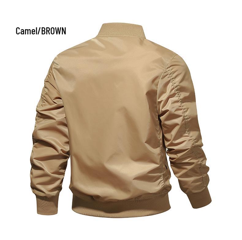 Men's Plus Size MA-1 Flight Workwear Jacket, Loose Fit, Spring/Autumn 2025
