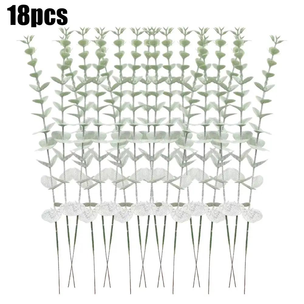 18pcs Eucalyptus Stems Artificial Eucalyptus Leaves For Wedding Home Christmas Decoration 2026 Christmas
