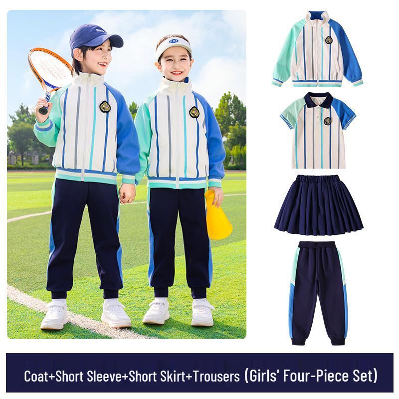 Zestaw mundurków sportowych dla pierwszej klasy szkoły podstawowej i przedszkola na wiosnę/jesień 2025