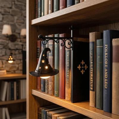Warm White Bookshelf Lantern Light Vintage Bookshelf Lamp Bookshelf Ghost Light  Halloween