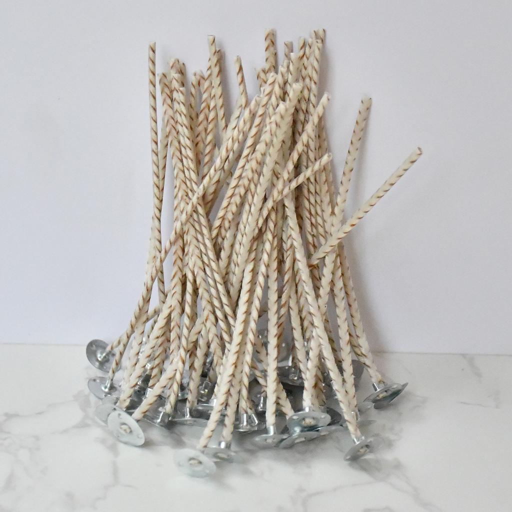 100pcs/Bag Brown Pure Cotton Soybeans Core Candles Smokeless Wicks  10cm Candle Making Supplies Accessories