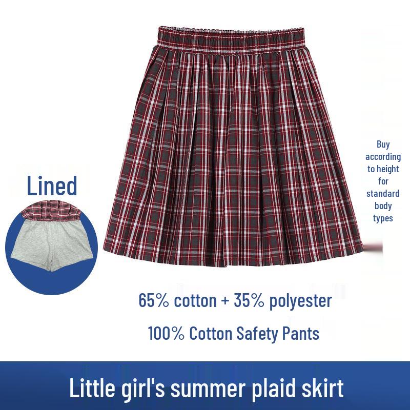 Shenzhen School Uniform Summer Set for Primary Boys & Girls: Short-Sleeved Shirt, Plaid Pants, Skirt, Short Skirt, and Bow Tie