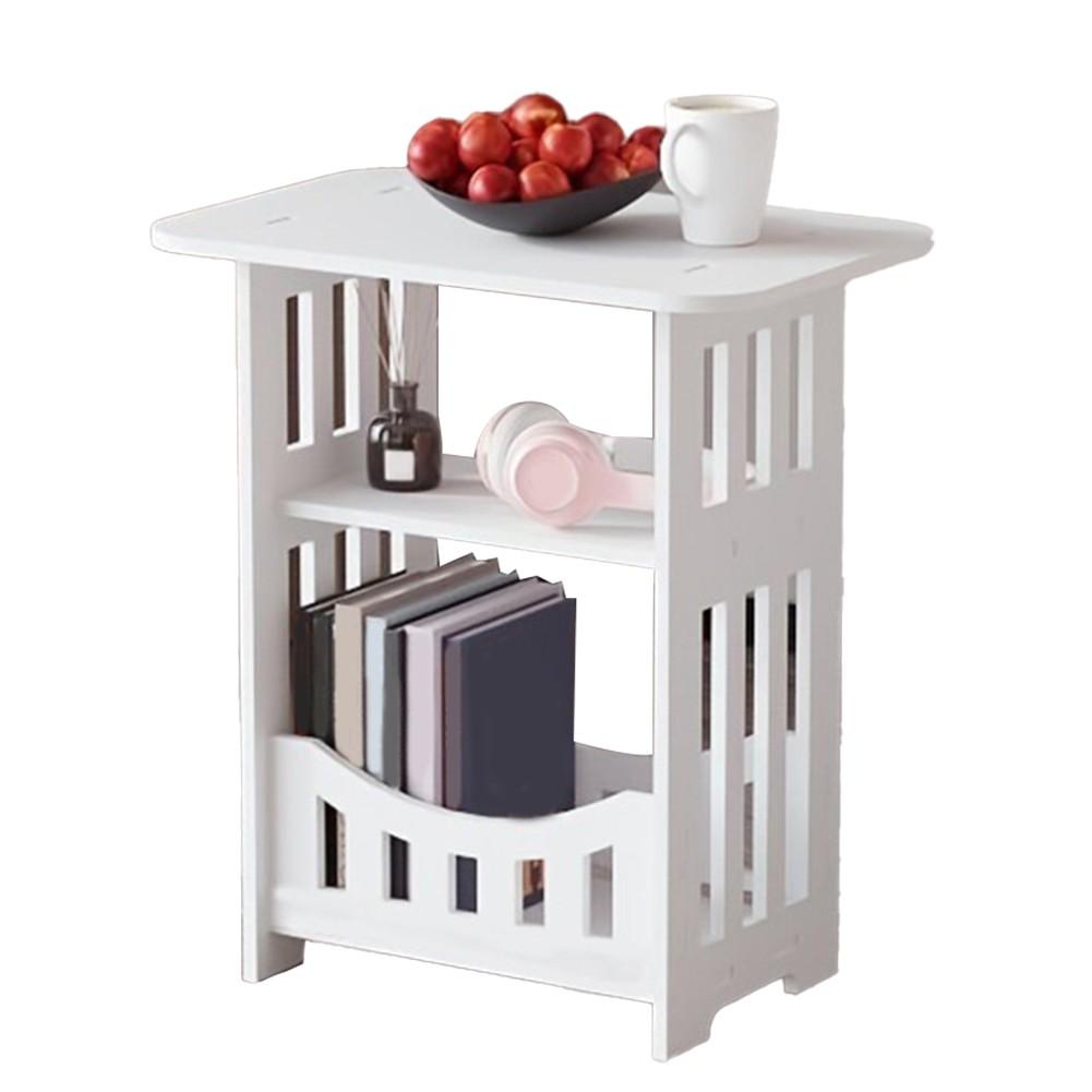 Narrow End Table 23 Tier Design for Books and Decorative Items Storage