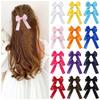 2pcs Cheer Up Bowknot Hair Clips for Girl Solid Color Ribbon Bows Hairpins Hairgripe Kids Boutique Hair Accessories
