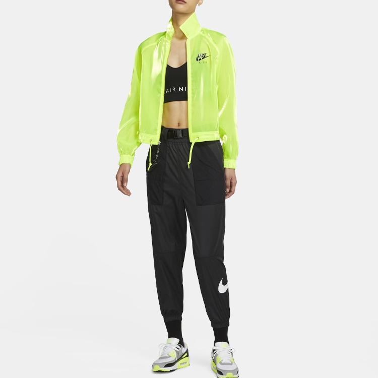 Nike Air Coach Jacket Dámské svrchní oděvy Fluorescent-Yellow CU5545-702