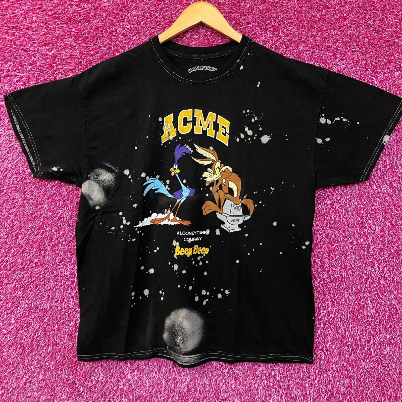 Looney Tunes Wile E. Coyote and Road Runner Beep Beep 100% Cotton T-shirt Mens Tees Top 2XL