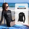 Womens Long Sleeve Rash Guard Set With UPF 50 Sun Protection Swimming Suit Surfing Diving Snorkeling