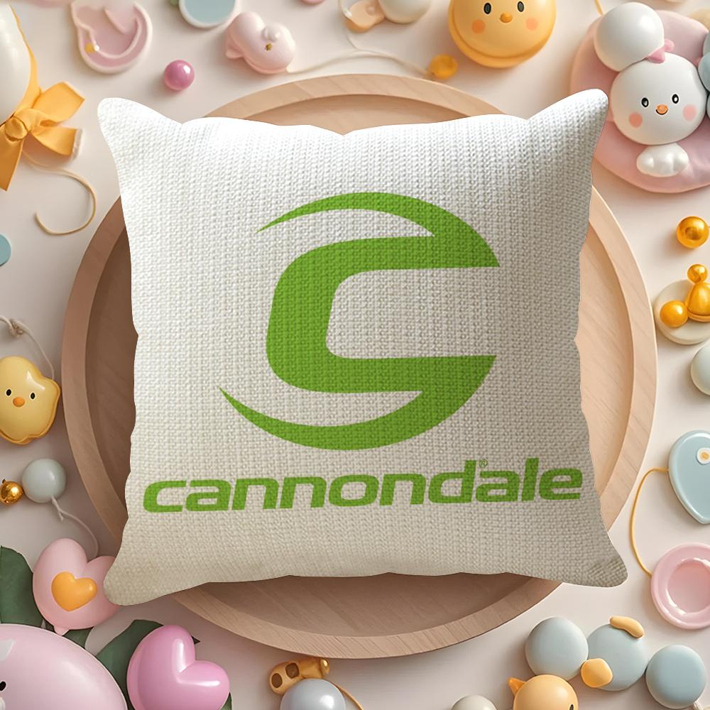 Brand C-C-Cannondaless Cushion Cover Linen Organic Fabric Double-Sided Printing Breathable Pillow Case Sofa Home Decor Gift
