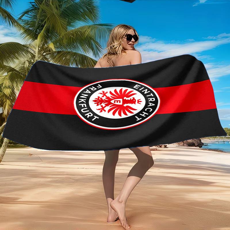 Eintracht Frankfurt Crest Beach Towel, Quick-drying, Easy To Care For, Suitable for Both Fitness and Beach Vacations,Sports Essential