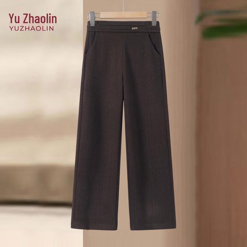YUZHAOLIN Women s High-Waist Casual Straight-Leg Pants 2XL