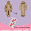 Male and Female Toilet Signage Sign Restroom Label WC Door Signs Men Women Bathroom Indicator for Mall Shops Cafe Home House