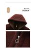 2025 Hooded Mid-Length Woolen Winter Jacket for Women with Plus Size and Thick Velvet Lining
