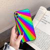 Rainbow Phone Case For IPhone 17 Air 16 15 14 13 Pro Max 11 12 Black Silicone Cover