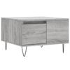 VidaXL Table basse sonoma gris 55x55x36,5 cm bois d'ingénierie 830762