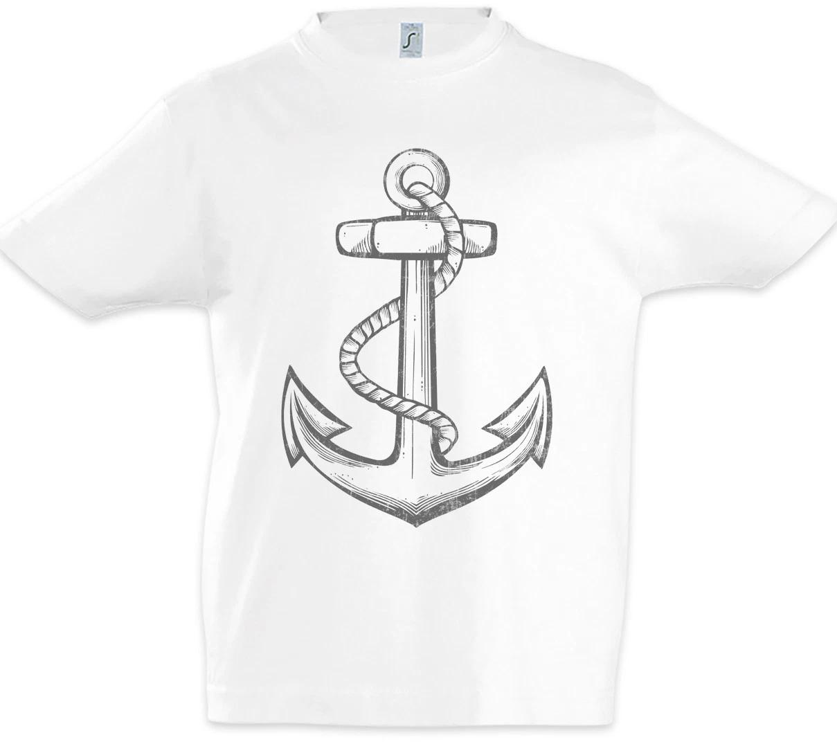 Якорь I Детская футболка Спорт Парусный спорт Парусник Парус Моряк Капитан Тренировка 150