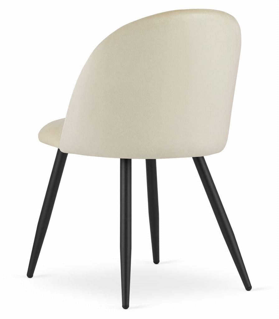 Bello Chair - Beige Velvet / Black Legs X 1