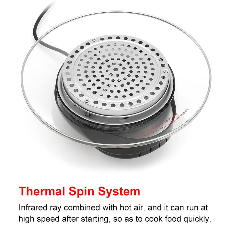 7L Multifunktionell Elektrisk Fritös Air Fryer 1110V / 220V Ugn Roterande Grill Kyckling Oljefri Fritös Hälsosam Fritös Pizzaugn Airfryer Tillbehör