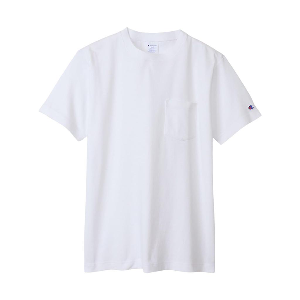 Champion Short Sleeve Crew Made In the Short Sleeve Pocket Size Men's T-Shirt, Neck, 100% Cotton, USA, T-Shirt, Basic, White, L, C3-X357