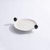 Black and White Square Round Tray