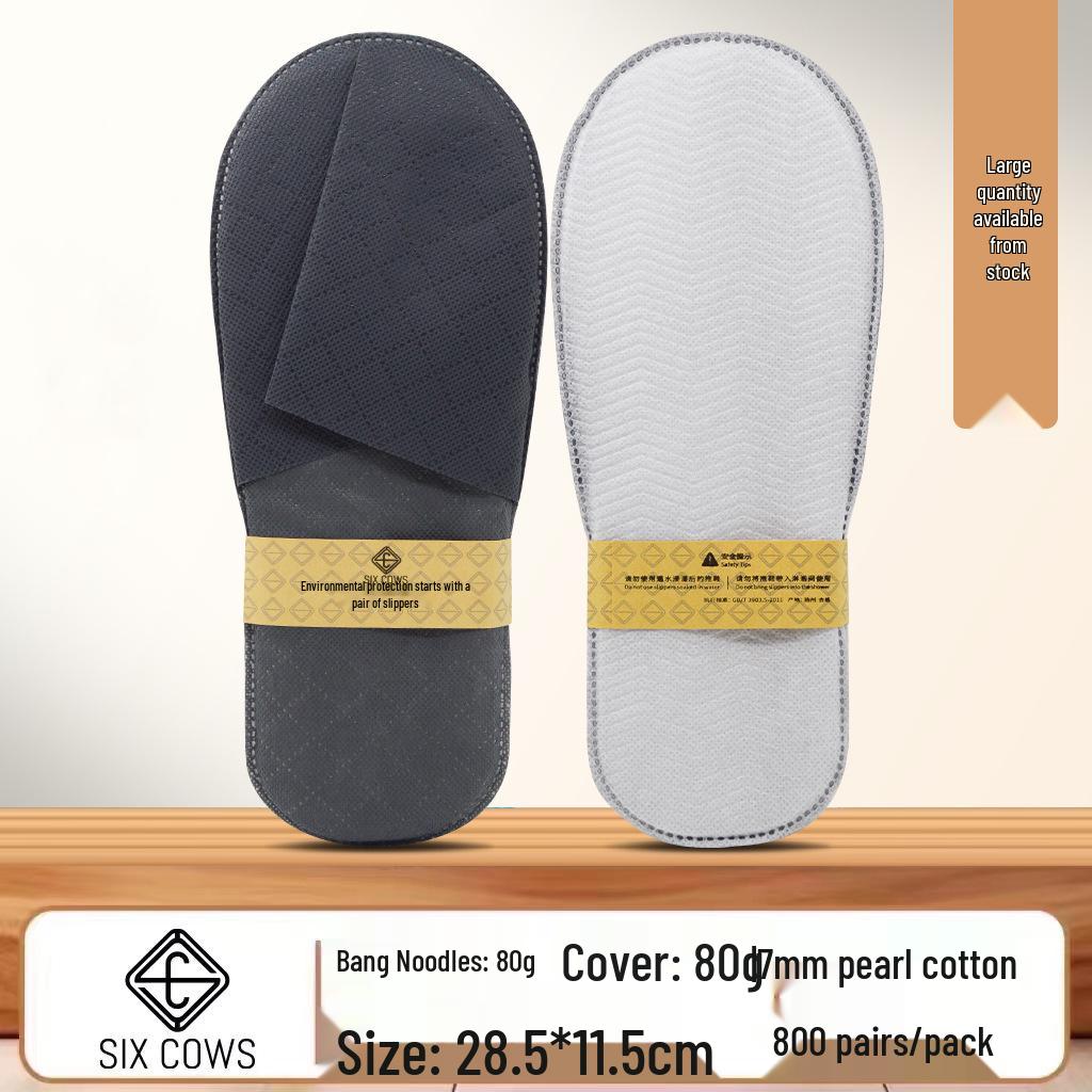 Non-Woven Thickened Disposable Slippers for Hotels, Homestays, Travel, and Hospitality