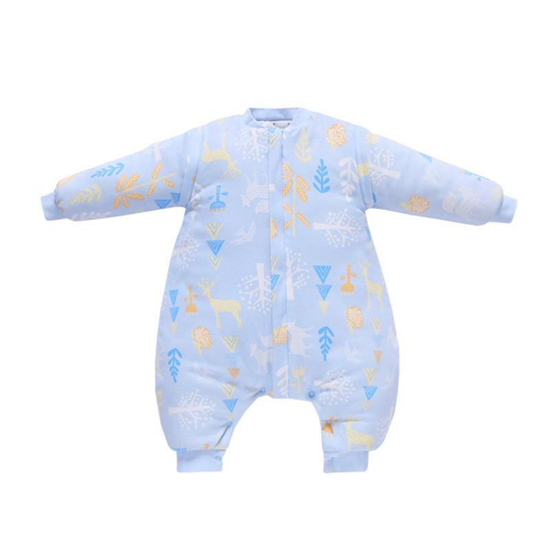 Kids Winter Warm Sleeping Bag Baby Split Leg Sleepsack Thick Anti-Kick Blanket